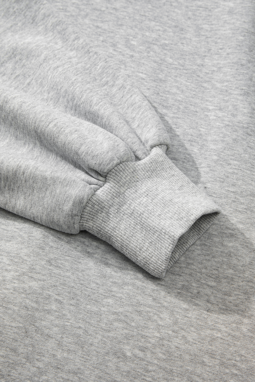 Bonbon Fleece Lined Half Zipper Kangaroo Pockets Loose Hoodie
