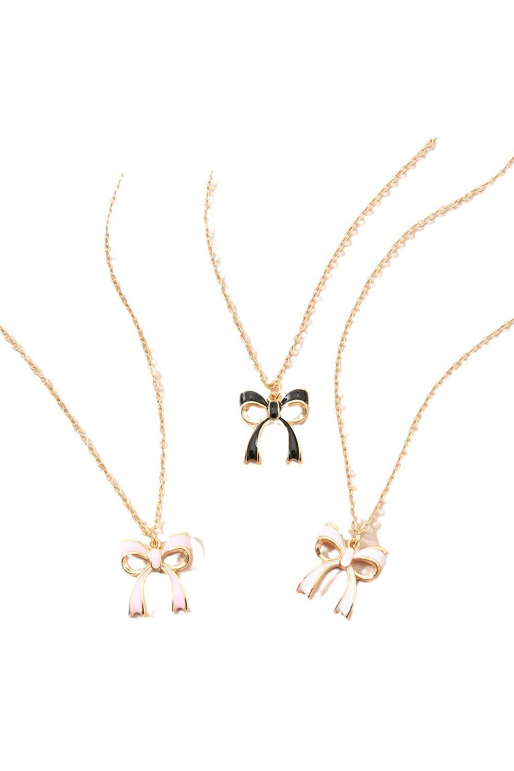 Gold Elegant Bow Design Plated Studded Earrings