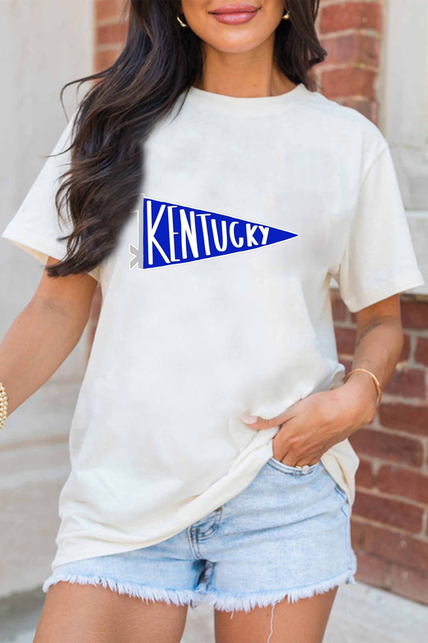 Green Camouflage KENTUCKY Crew Neck Summer Top