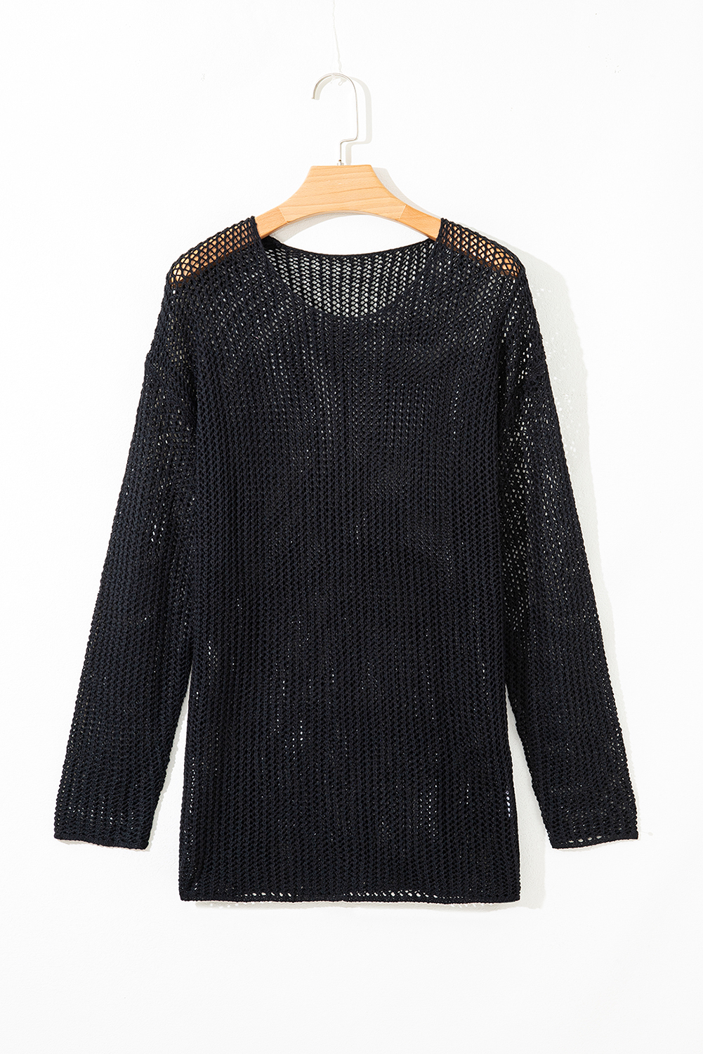 Coral Crochet Hollow-out Jumper Top Sweater