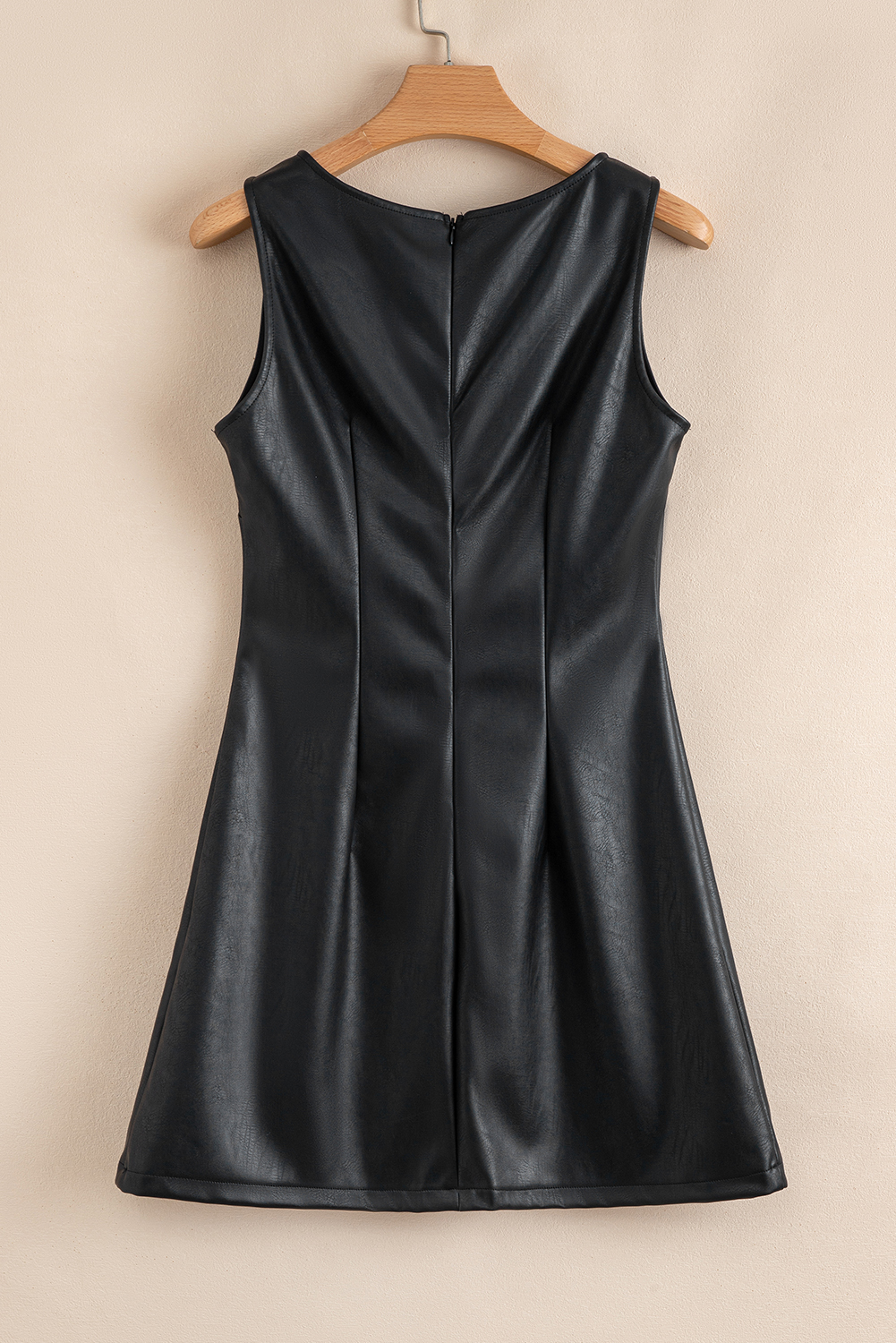 Wild Ginger  Vegan Leather Sleeveless Mini Dress