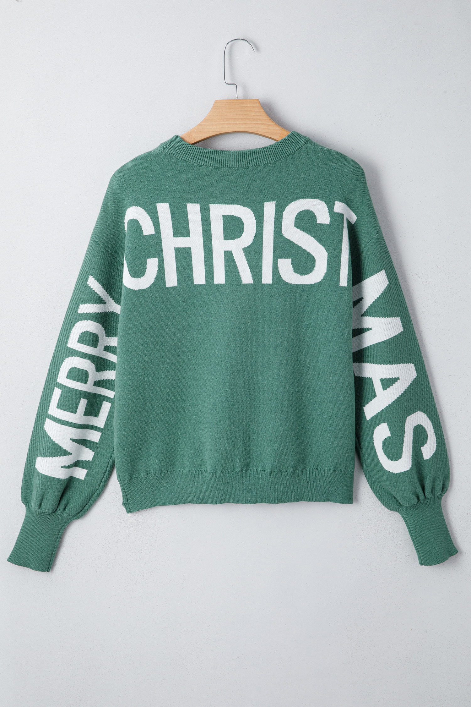 White Chenille Graphic Drop Shoulder Holiday Sweater