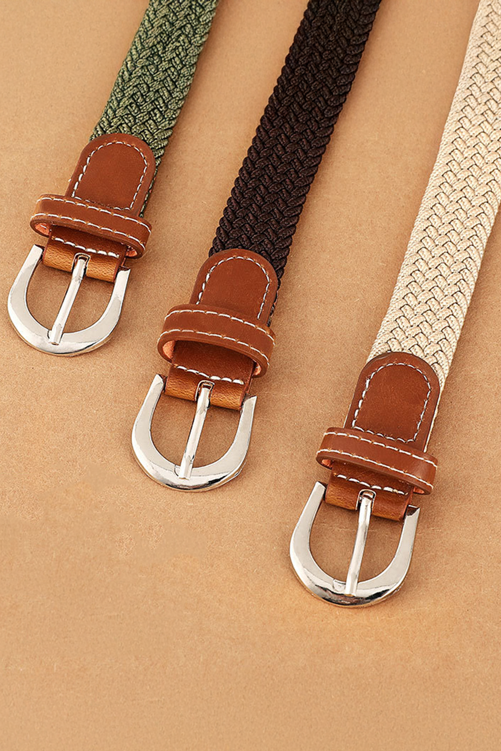 Dearlove White Boho Style Woven Canvas Waist Belt