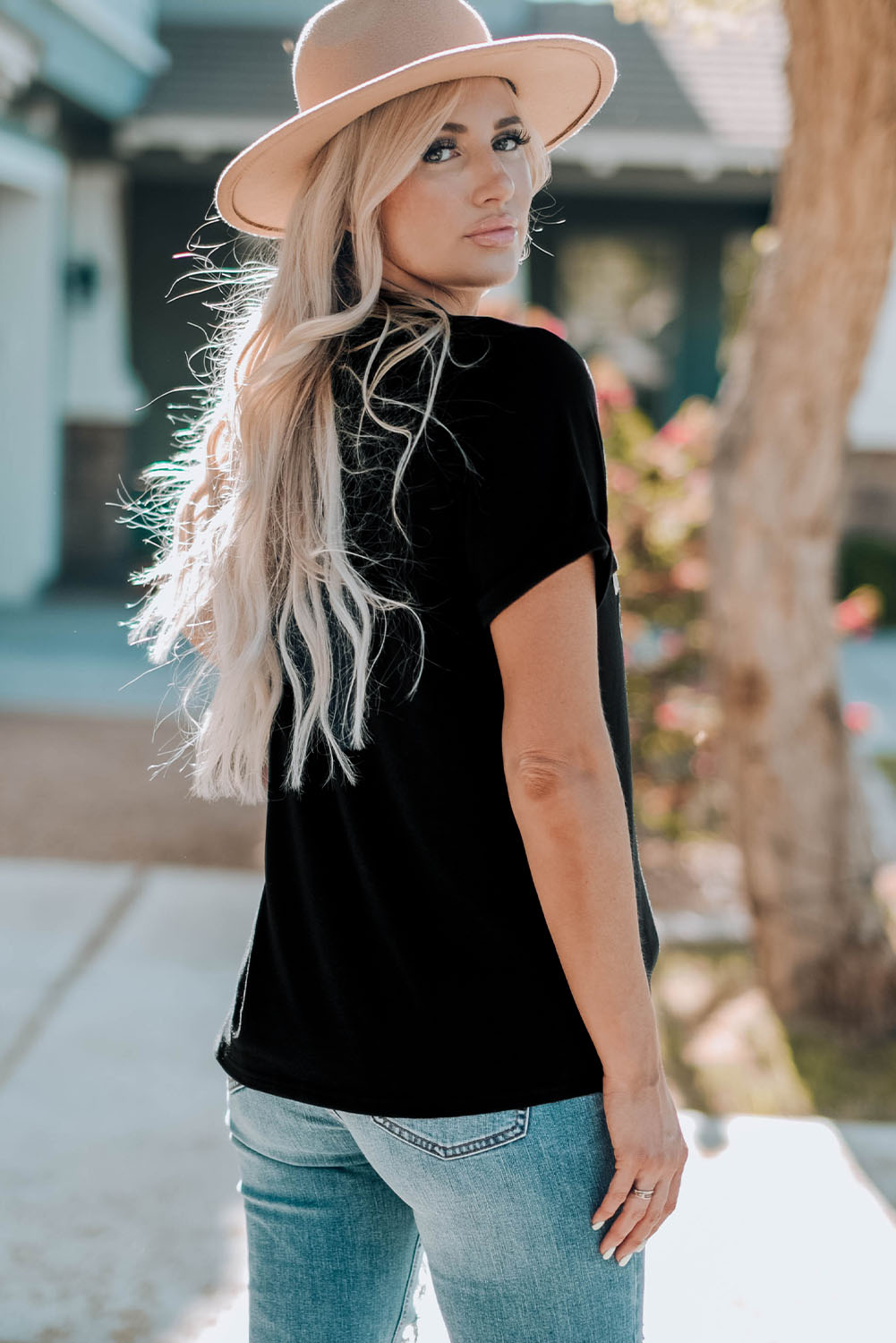 White MAMA Leopard Embroidered Crew Neck Graphic Tee