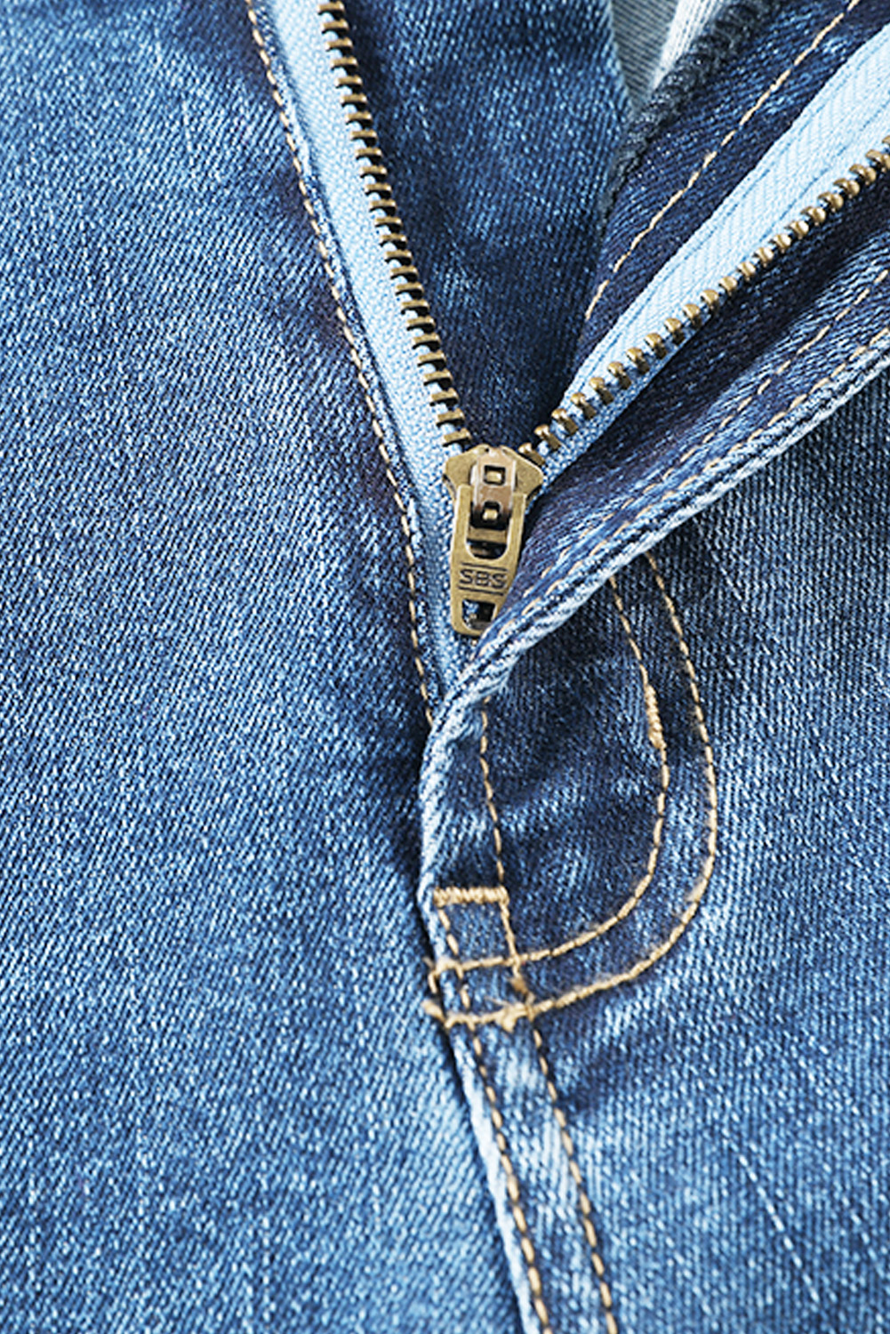 High Waist Distressed Straight Leg Jeans