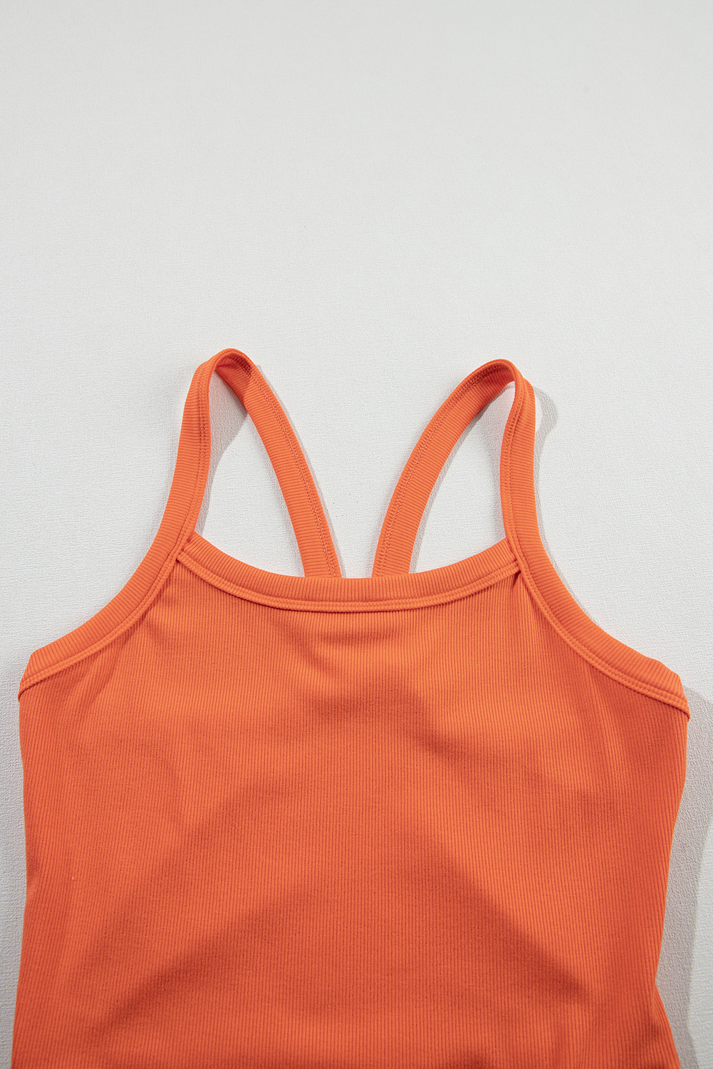 Bonbon Athletic Ribbed Cropped Cami Top