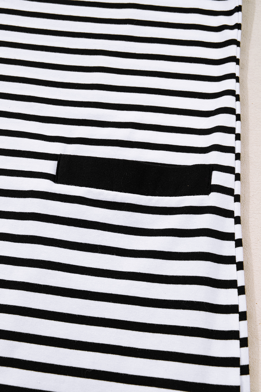 White Stripe Buttoned Front Collared Long Sleeve T Shirt Dress with Pockets