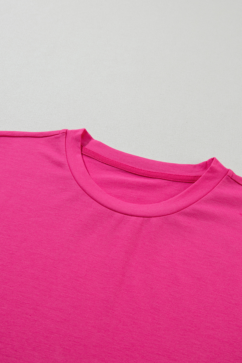 Khaki Casual Plain Crew Neck Tee