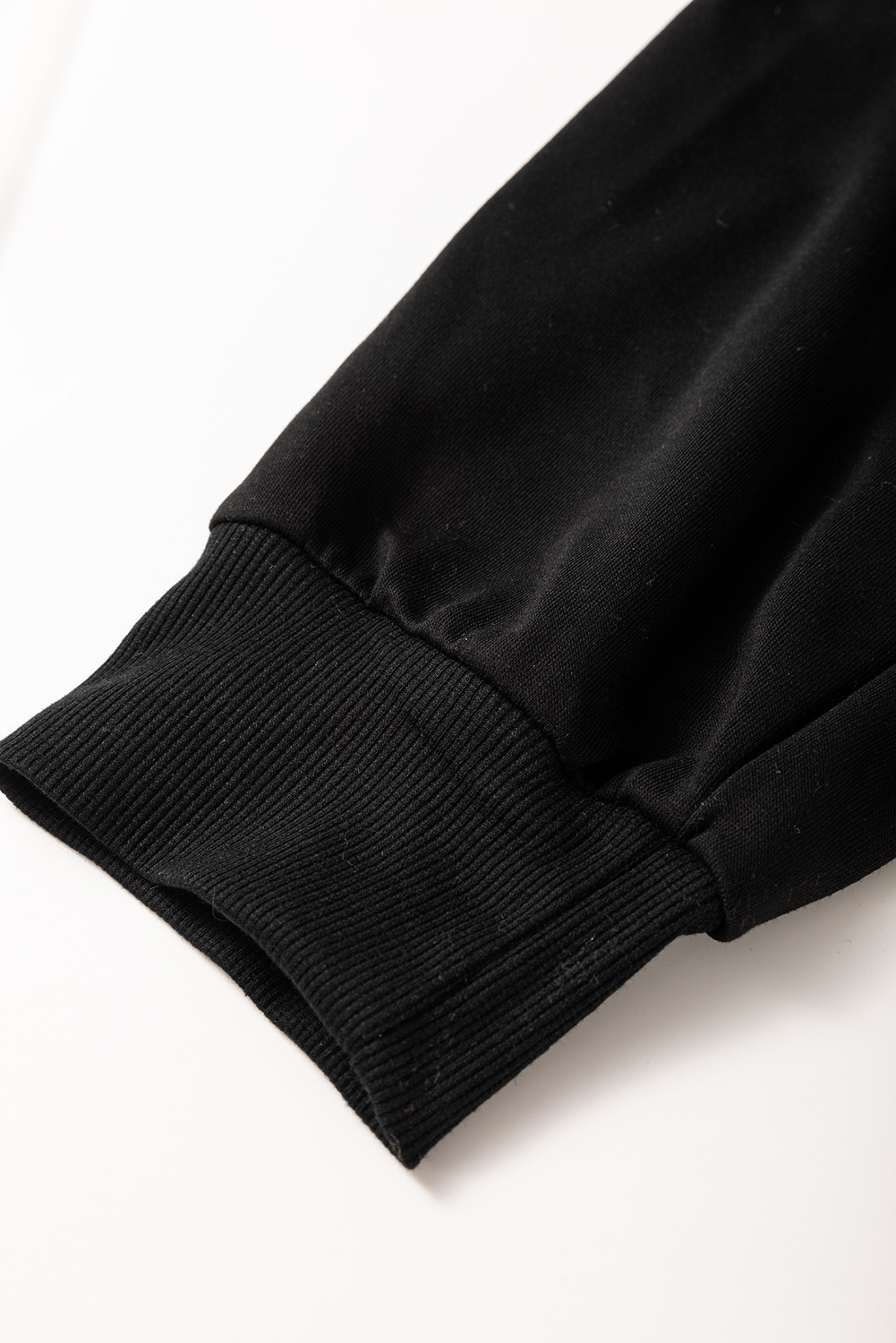 Black Zipper Flutter Sleeve Drawstring Elastic Waistband Jumpsuit