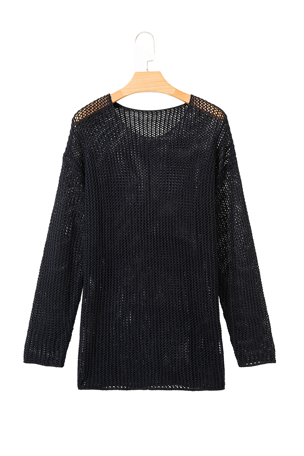 Coral Crochet Hollow-out Jumper Top Sweater