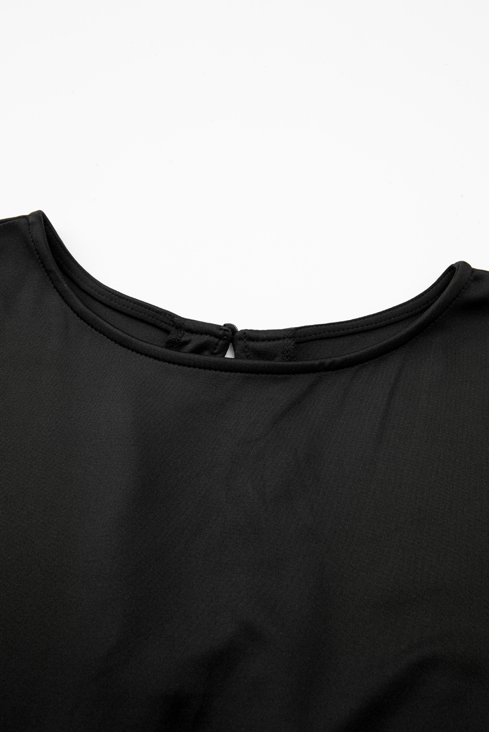 Black Dolman Sleeve Belted Straight Leg Jumpsuit