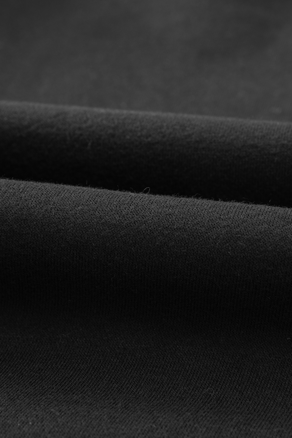 Black Drop Shoulder Loose Sweatshirt and Joggers Active Set