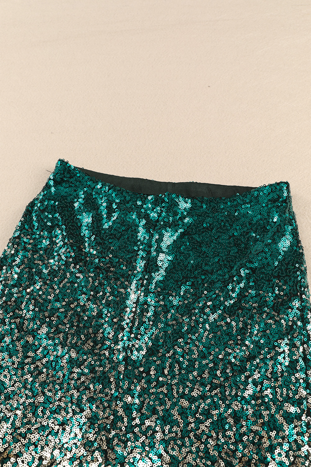Green Black&Gold Gradient Sequined Pants