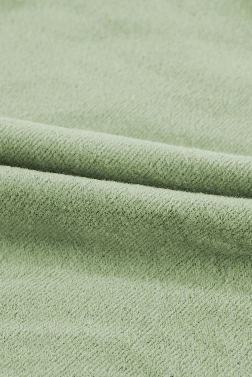 Smoke Green Fleece Lined Zip Up Stand Collar Thumbhole Sleeve Sweatshirt