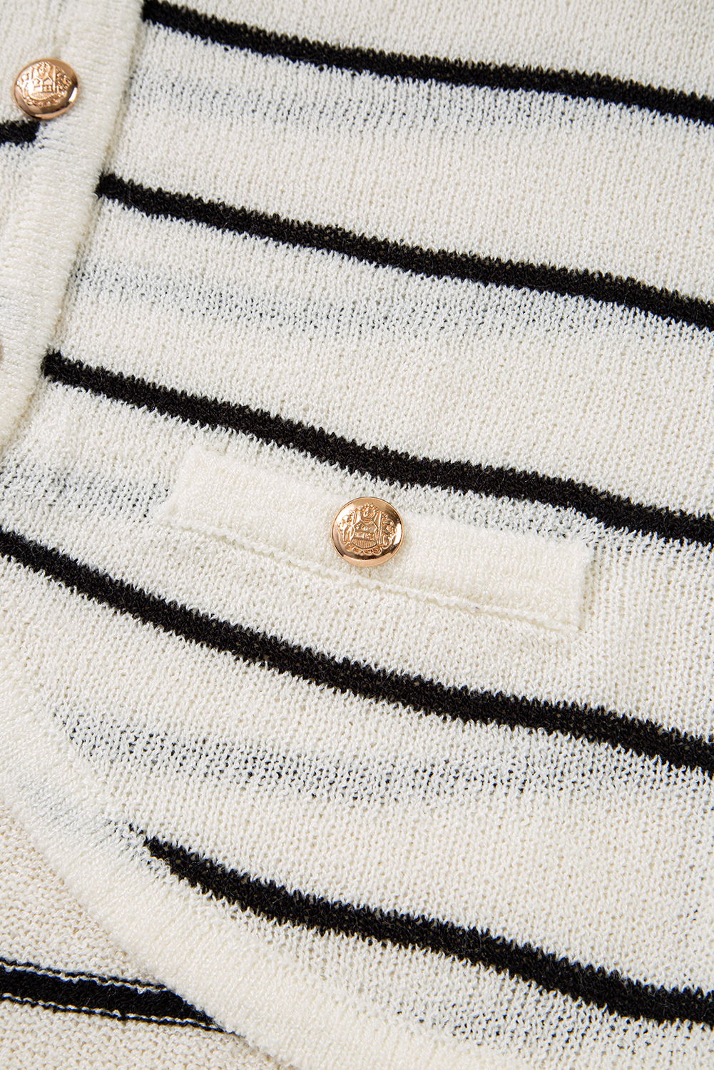 Black Stripe Buttoned V Neck Slim Fit Sweater Vest