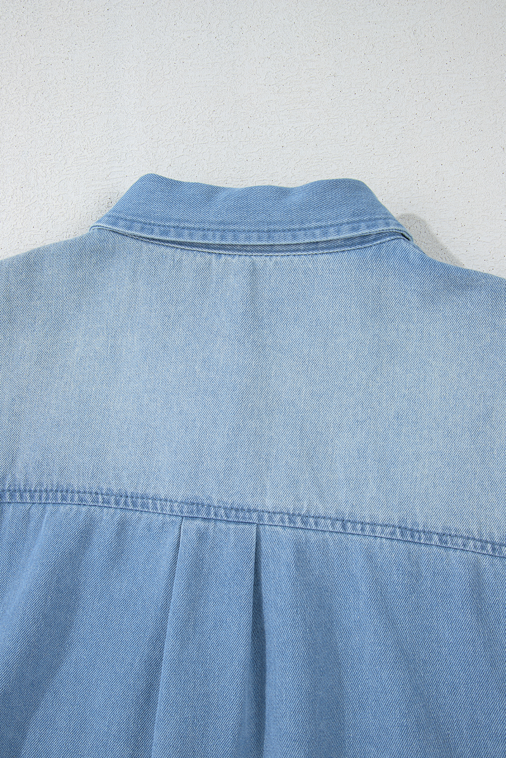 Beau Blue Risen Medium Washed Denim Shirt Dress