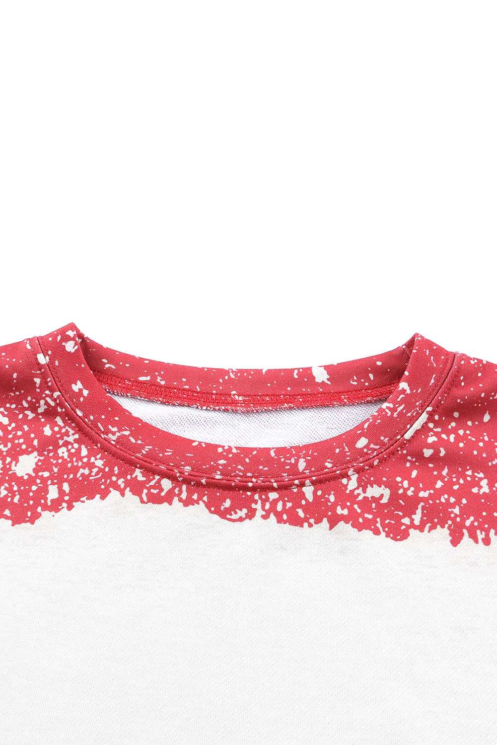 Fiery Red Tie Dye Leopard Drop Shoulder Sweatshirt