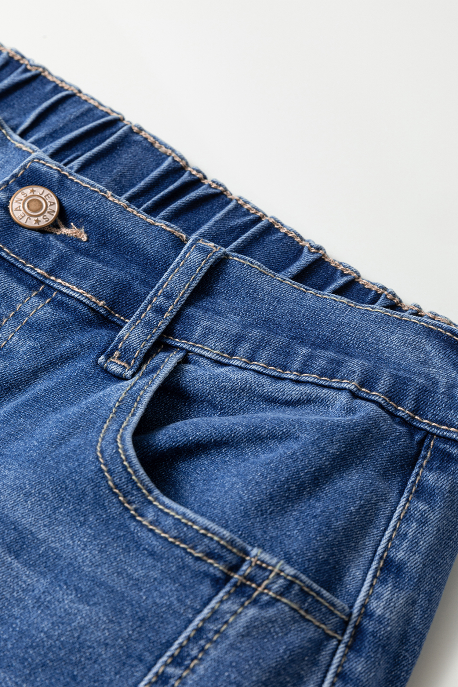 Dusk Blue Loose Straight Leg Cropped High Waist Jeans