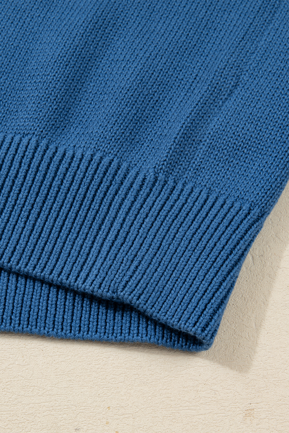 Dusk Blue Howdy Embroidered Graphic Western Sweater