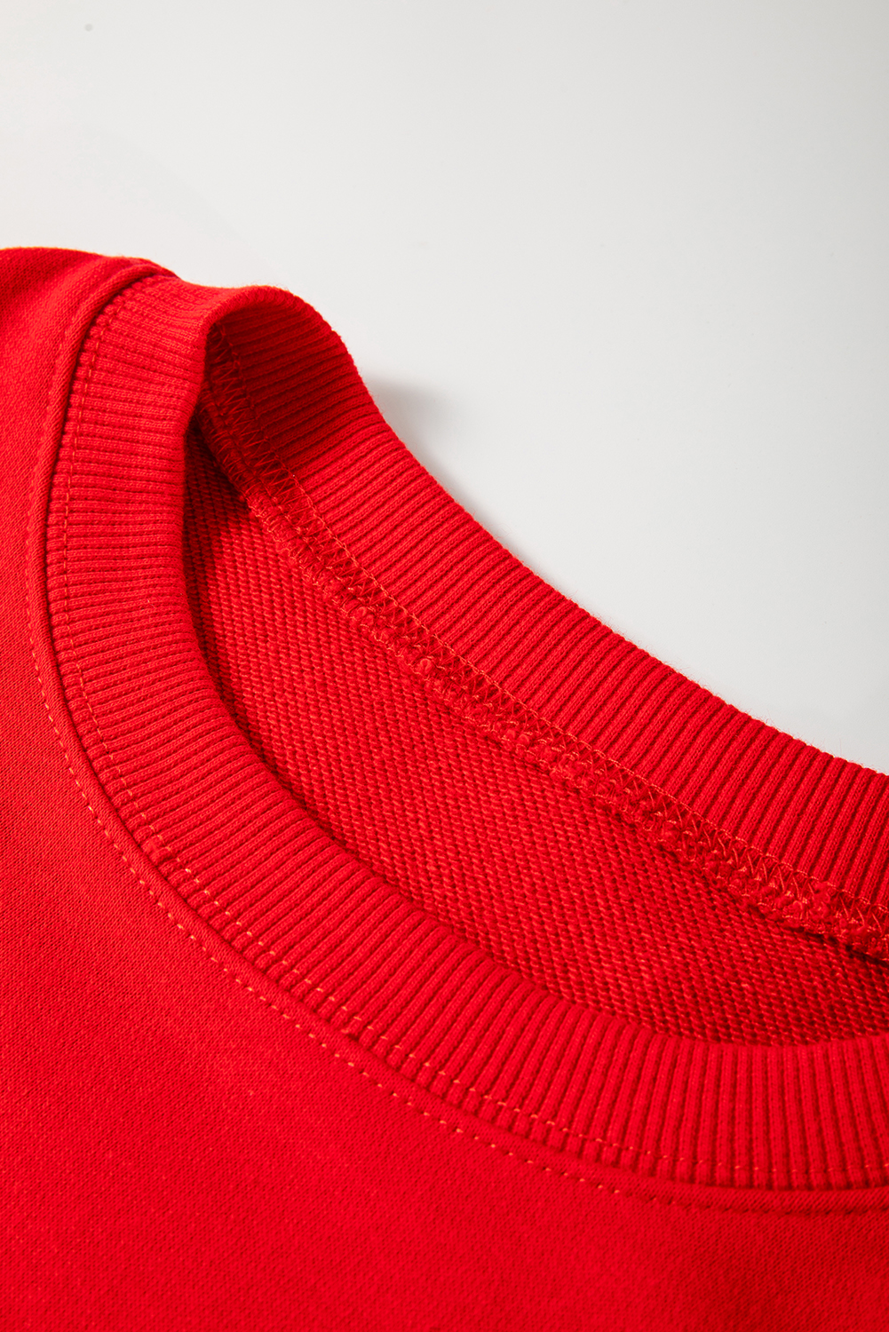 Red Sequin Christmas Tree Graphic Drop Shoulder Sweatshirt