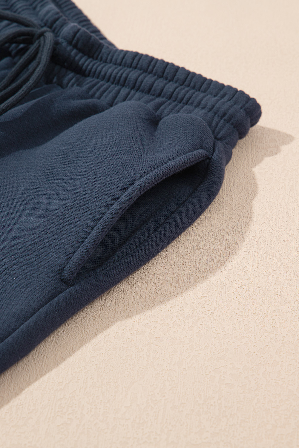 Black Drop Shoulder Loose Sweatshirt and Joggers Active Set