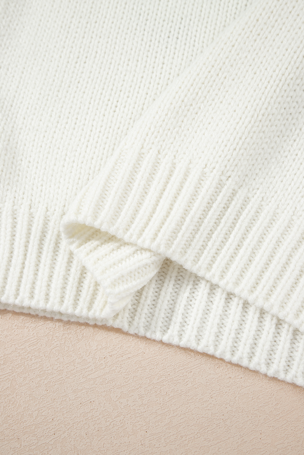 White Embroidered Bow Boots Graphic Drop Shoulder Sweater