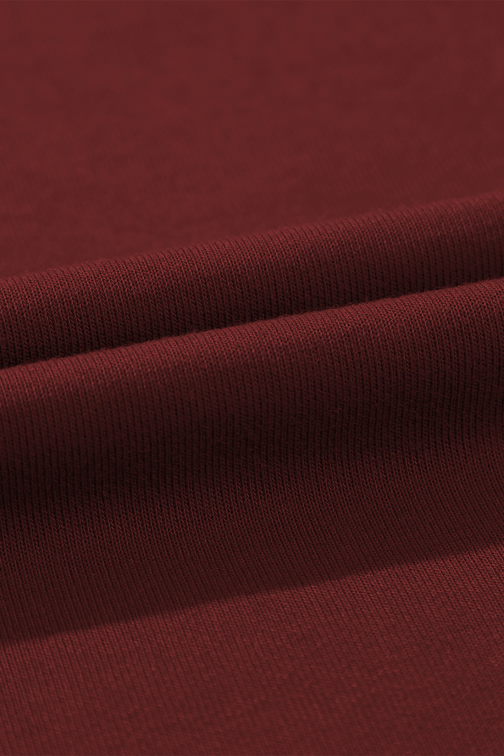 Burgundy Tied Elastic High Waist Pleated Detail Solid Sweatpants
