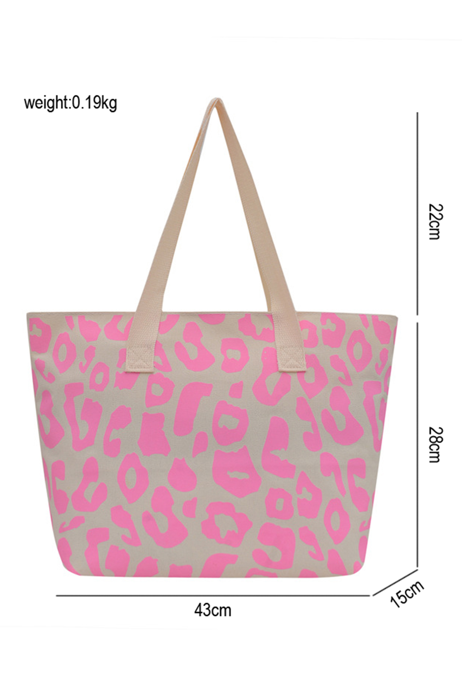 Black Leopard Print Canvas Tote Bag