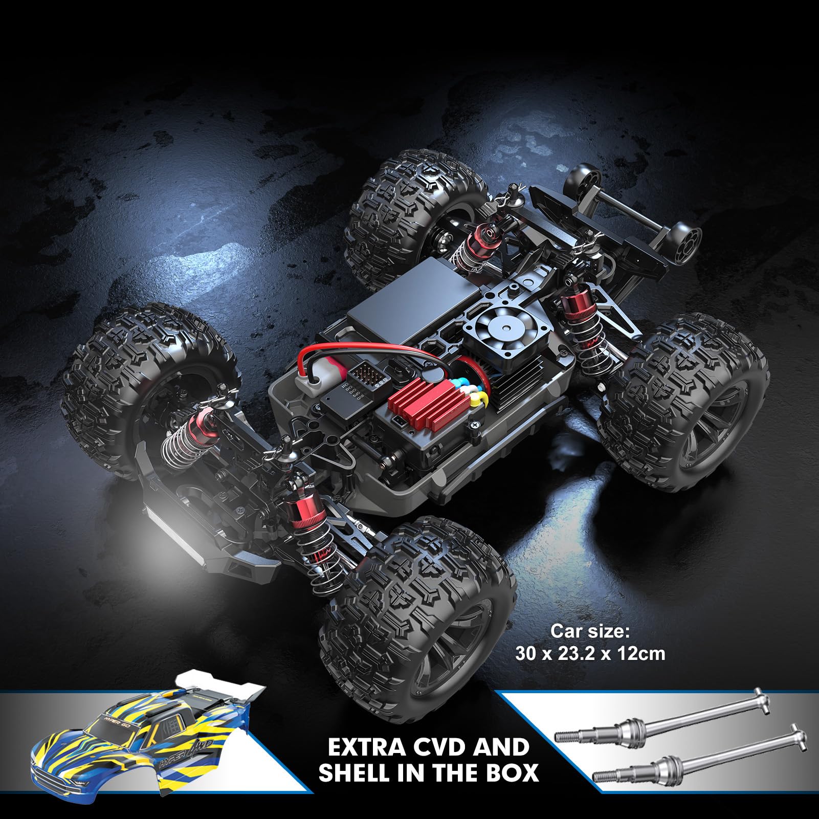 HYPER GO H16BM 1/16 RTR Brushless Fast RC Cars, Max 42mph