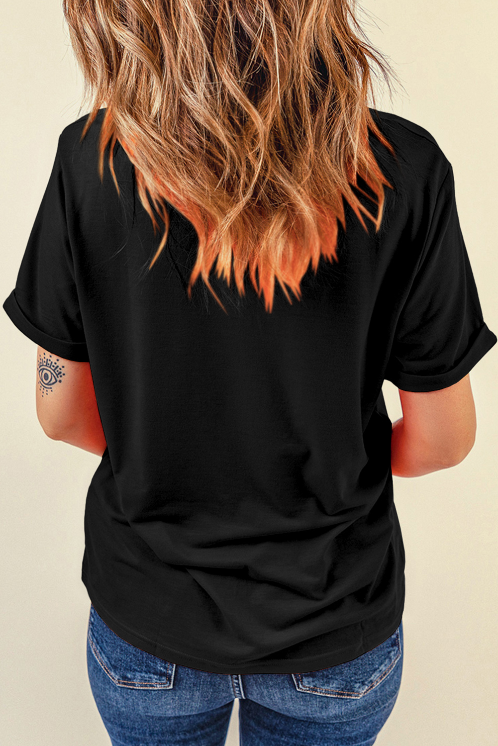 White Thanksgiving Slogan Print Crew Neck T Shirt