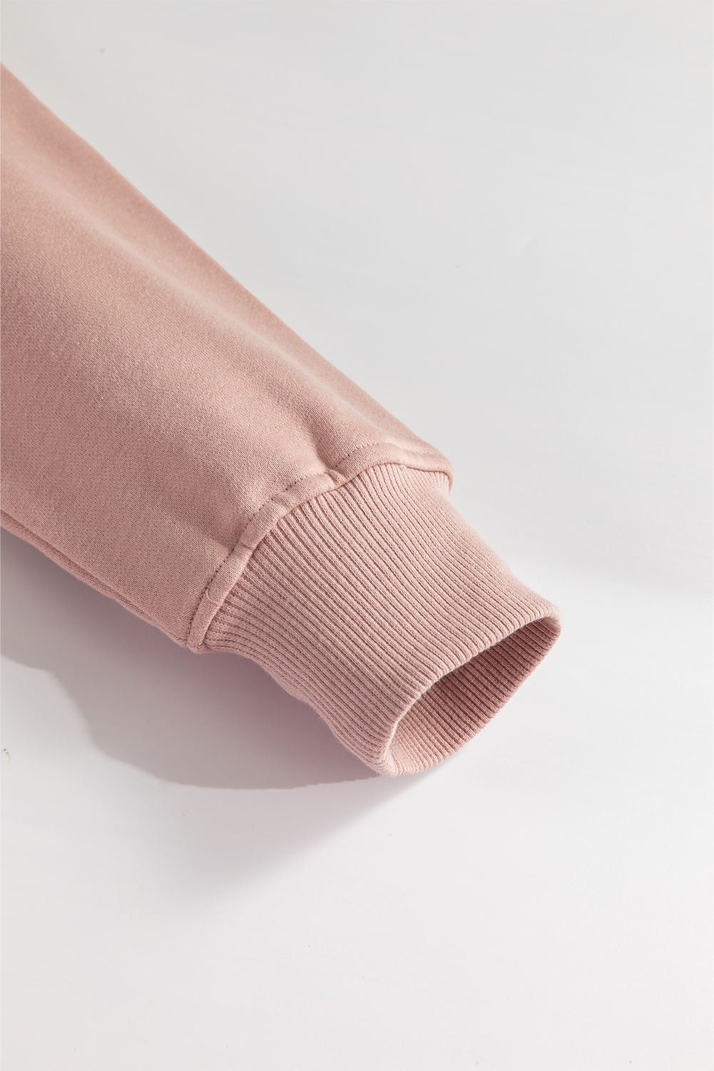 Fushia Zipped Neck Pullover Drop Shoulder Sweatshirt