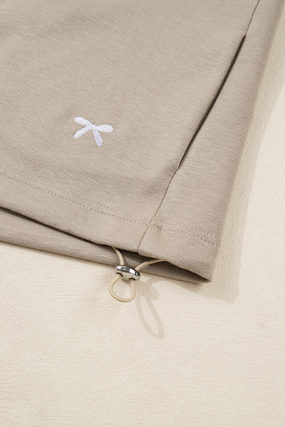 Goat Contrast Bow Embroidered Zip Up Jacket Hoodie