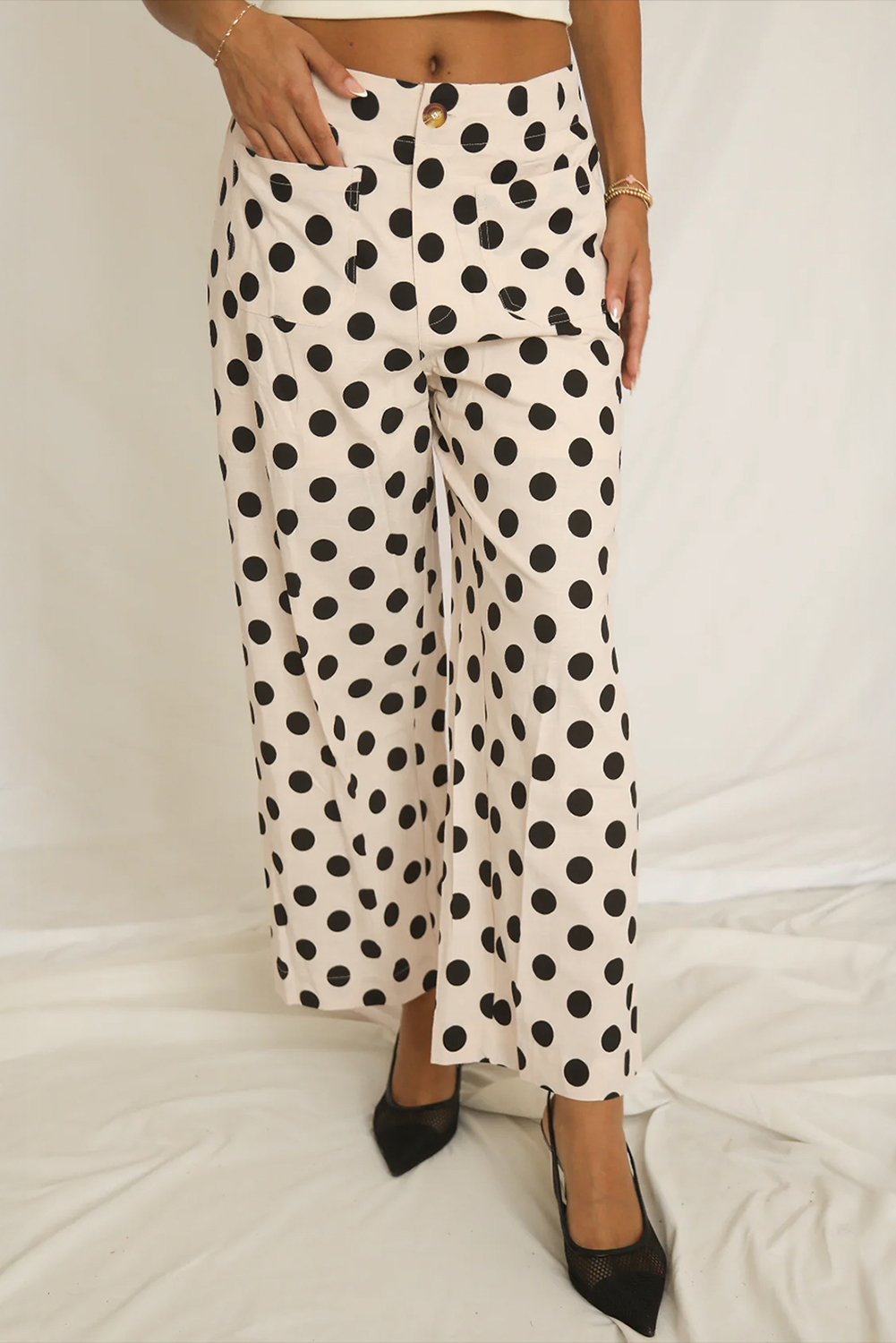 Dusk Blue Loose Straight Leg Cropped High Waist Jeans