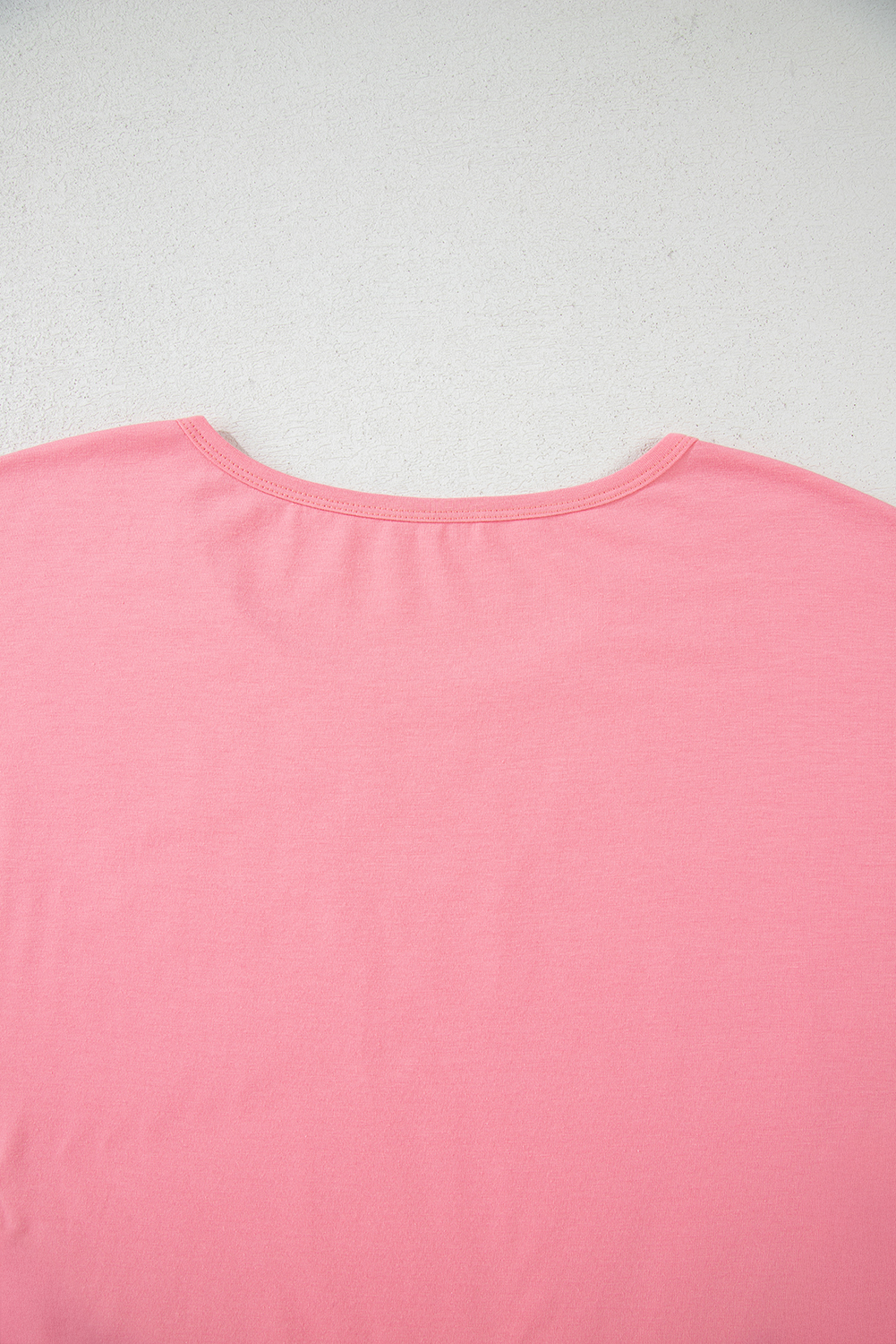 Pink Frilled Hem Loose T-Shirt