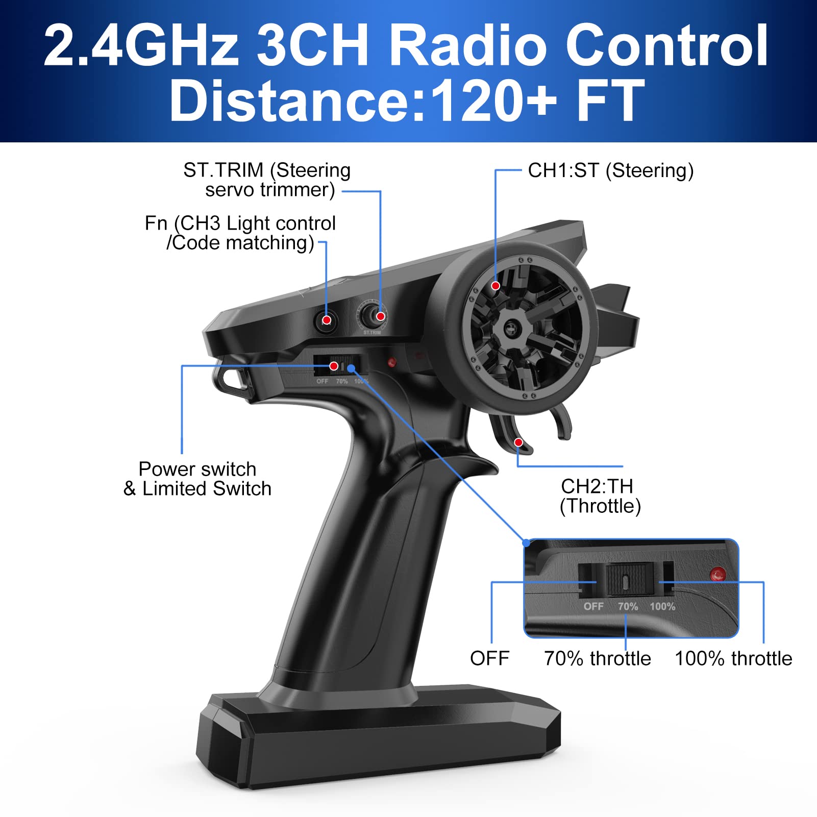 HYPER GO H16BM 1/16 RTR Brushless Fast RC Cars, Max 42mph