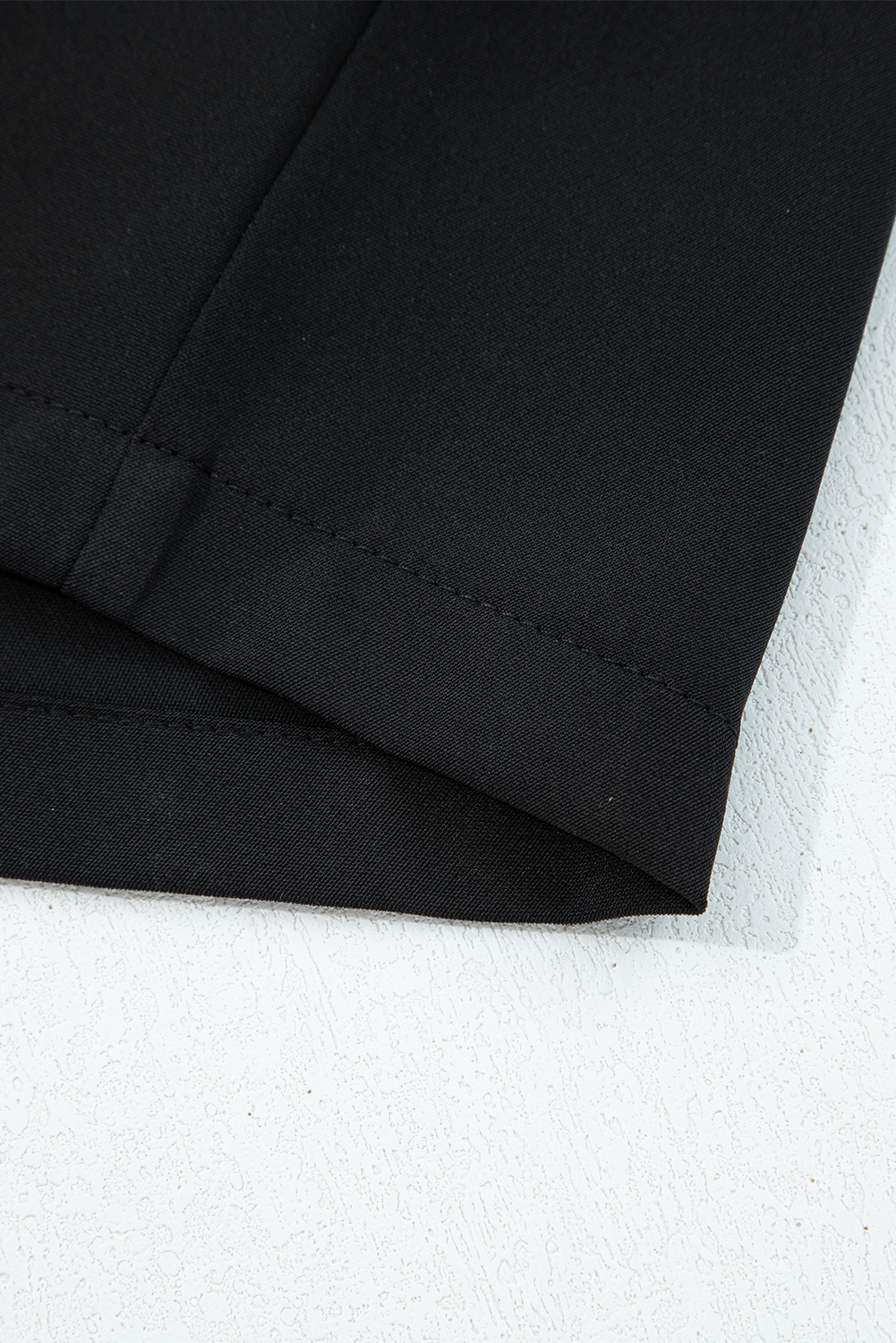 Fiery Red Pleated Detail Pull On High Elastic Waist Loose Straight Pants