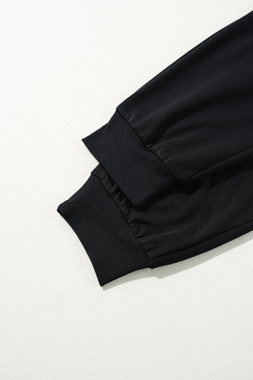 Black Zipper Flutter Sleeve Drawstring Elastic Waistband Jumpsuit