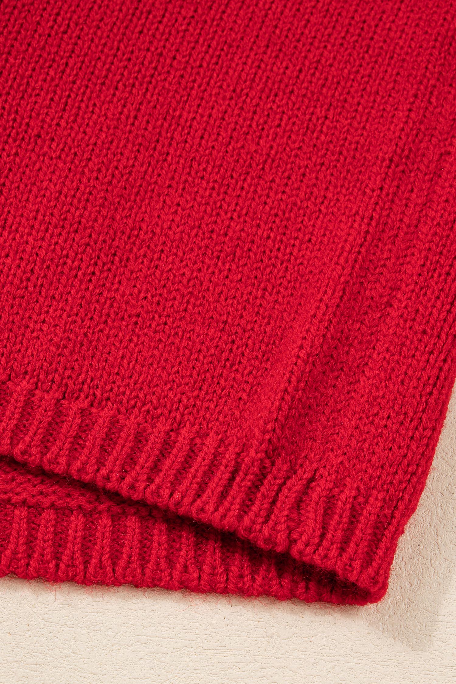 Bonbon Festive Bow Backless Bubble Sleeve Sweater