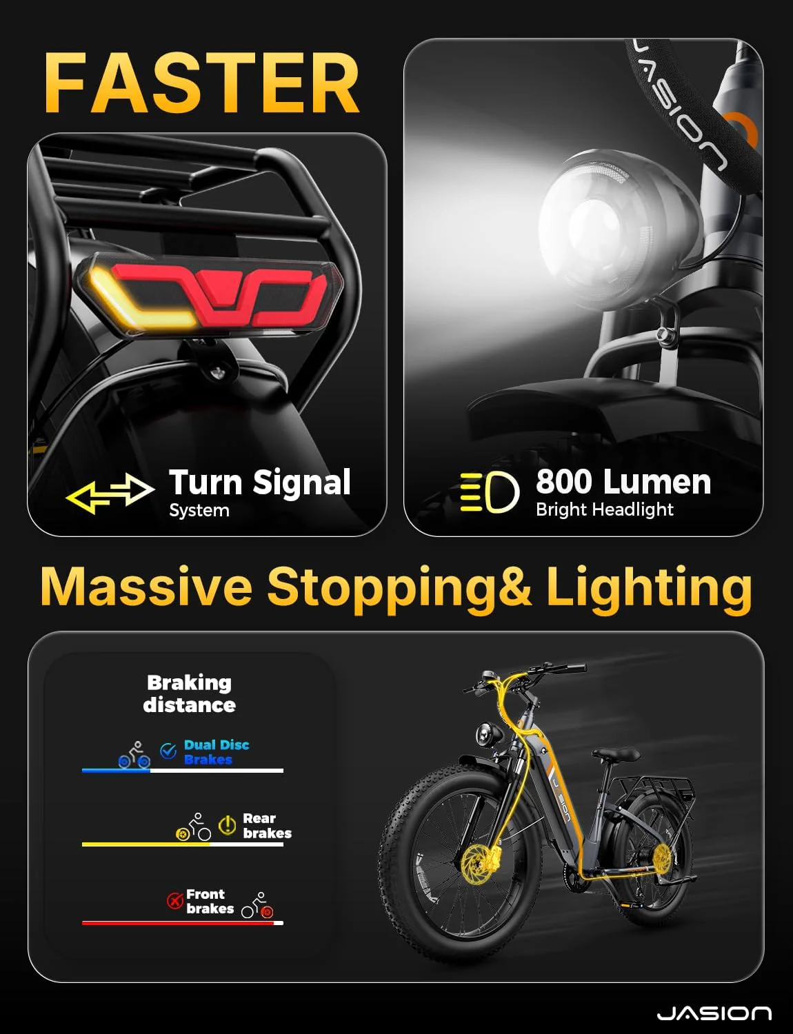 Thunder Electric Bike 1500W 30+MPH 80Miles Range Fat Tire Hydraulic Disc Brakes