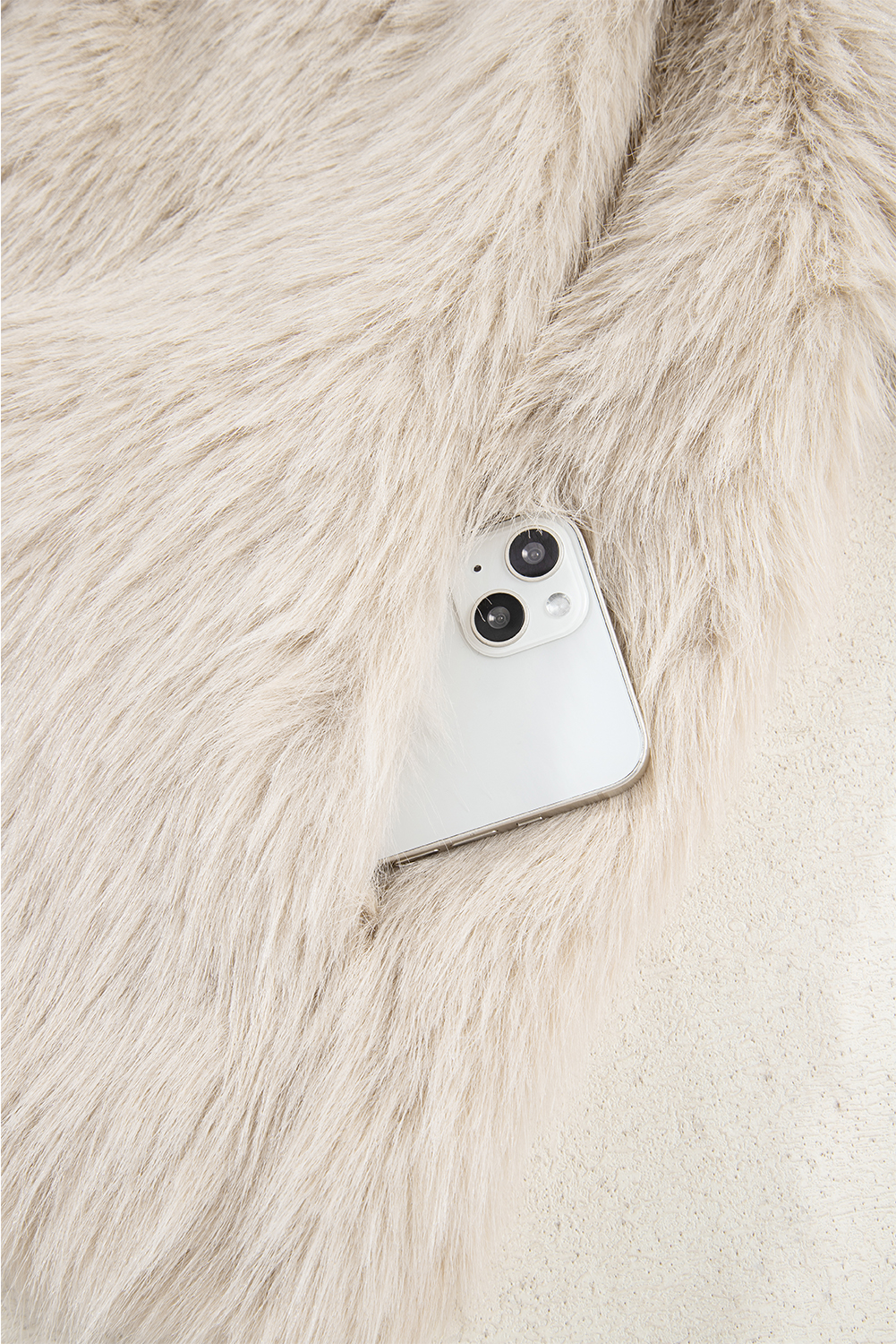 Jet Stream Luxurious Faux Fur Large Collar Winter Coat