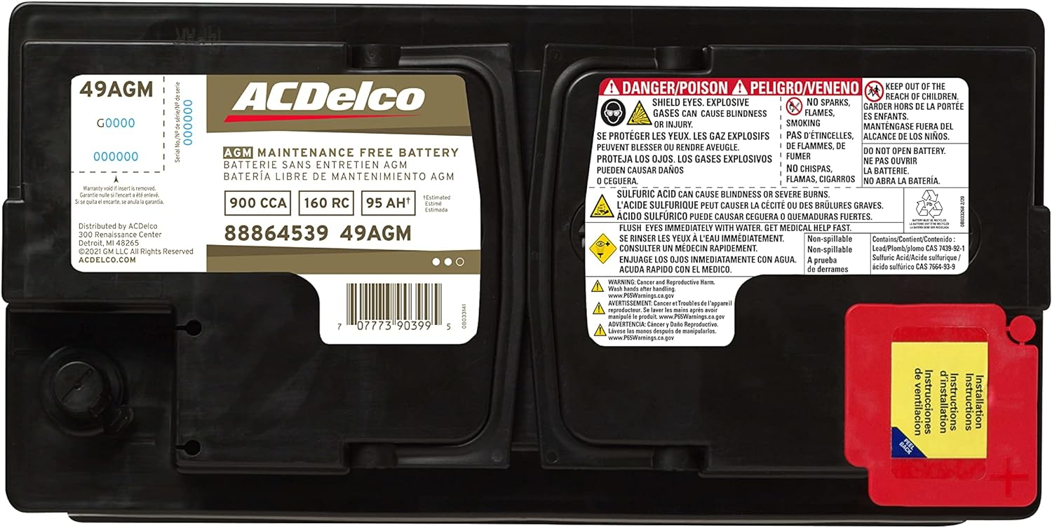 Gold 49AGM BCI Group 49 Battery