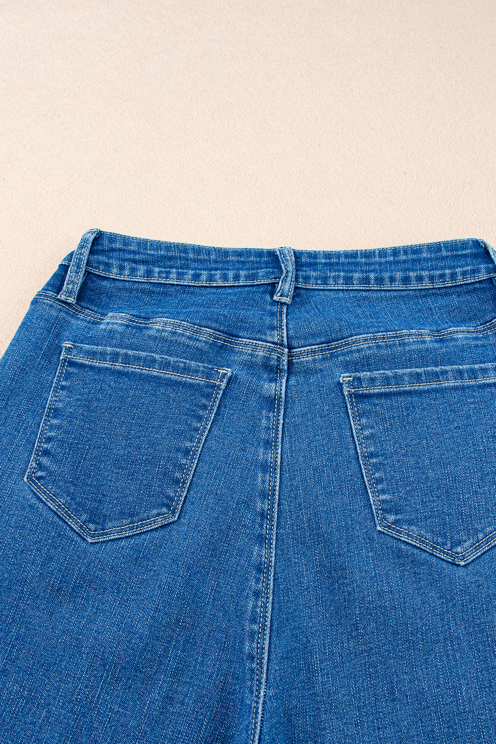 Black Plain Seam Detail Flared Bottom Ankle Length Jeans