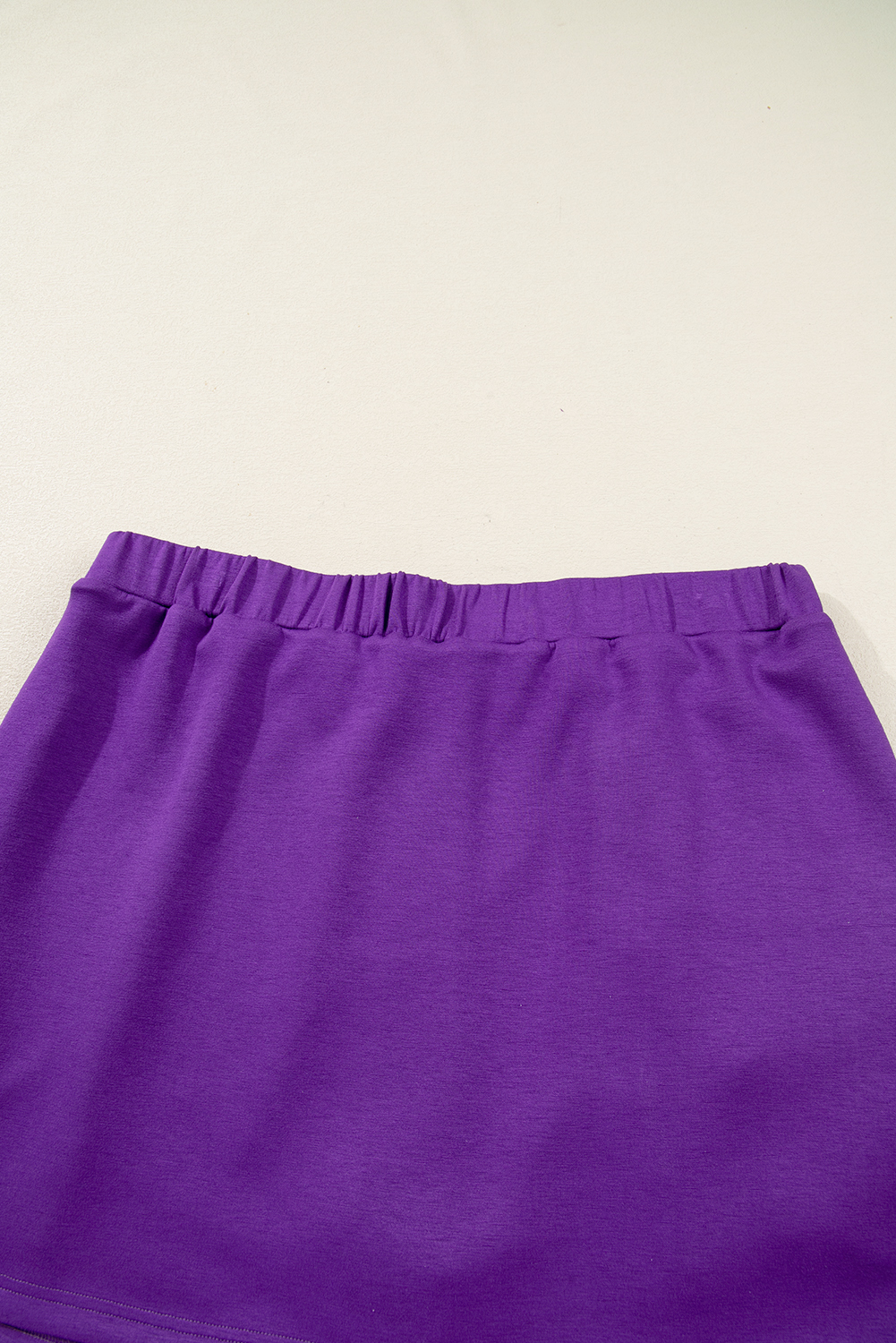 Dark Blue Half Zip Sporty Pullover Mini Skort 2pcs Outfit