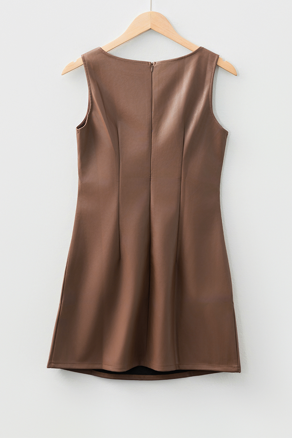 Wild Ginger  Vegan Leather Sleeveless Mini Dress