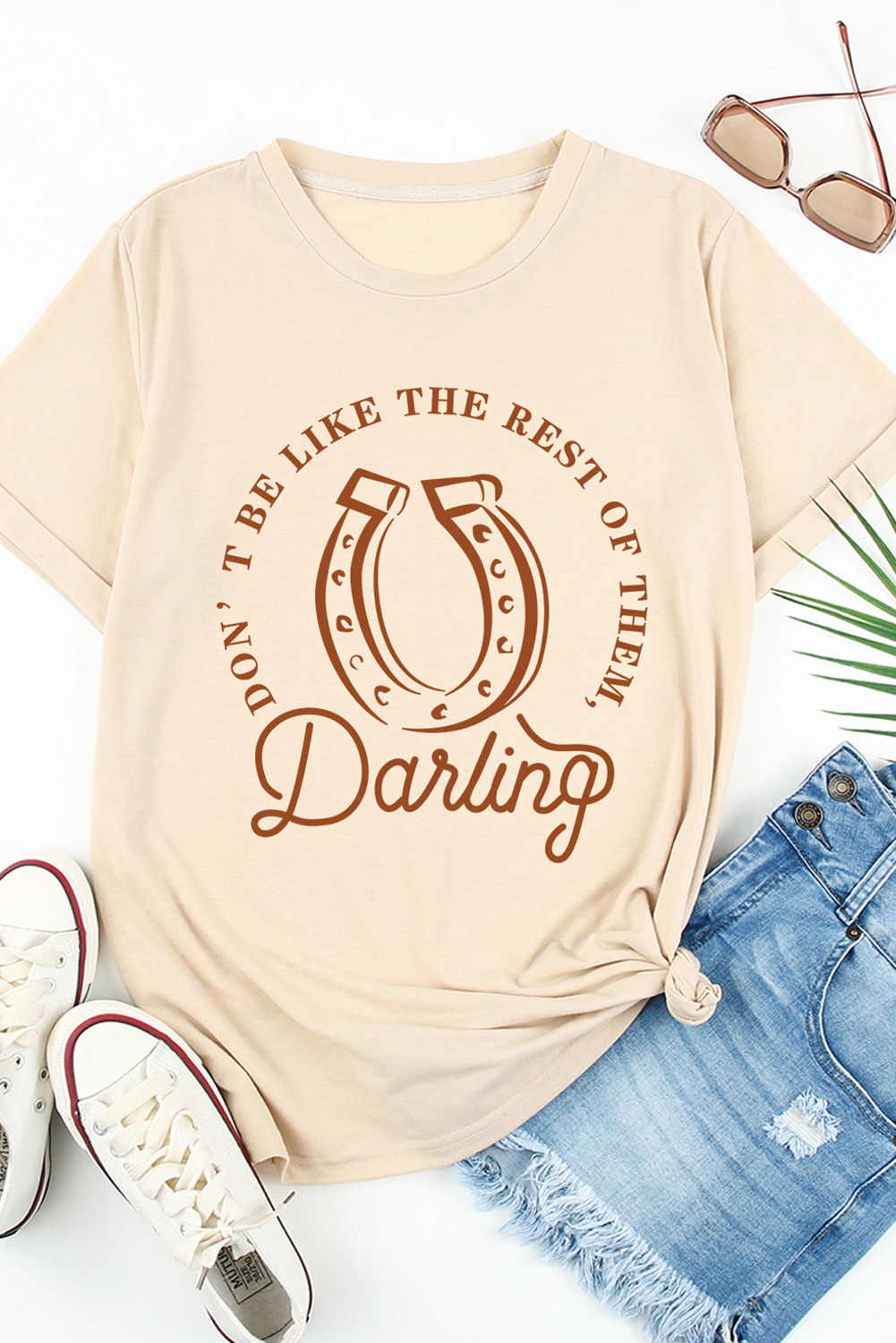 Khaki DO NOT BE LIKE THE REST OF THEM Darling Graphic Tee