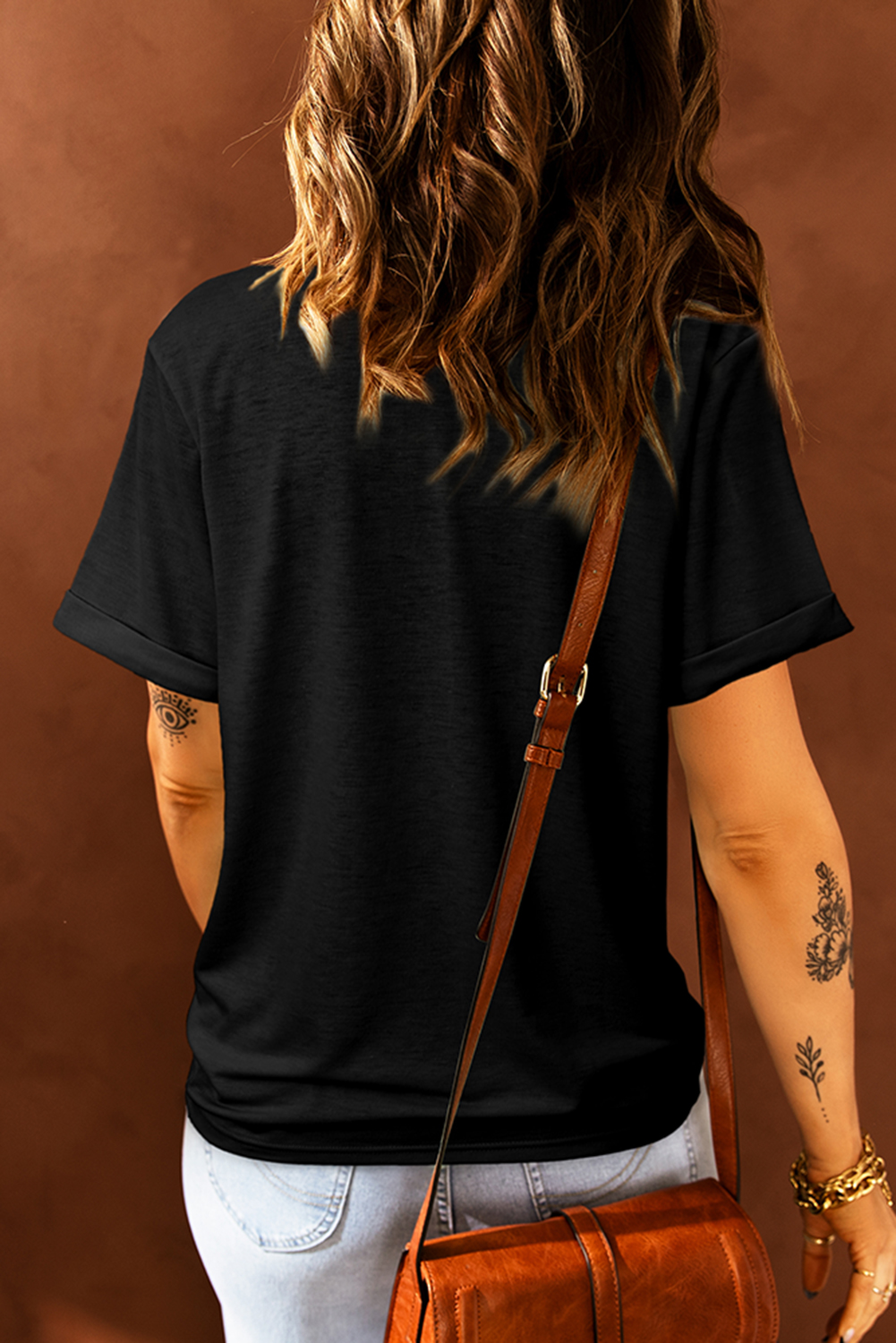 Black St. Patricks Lucky Clover Print O Neck T Shirt