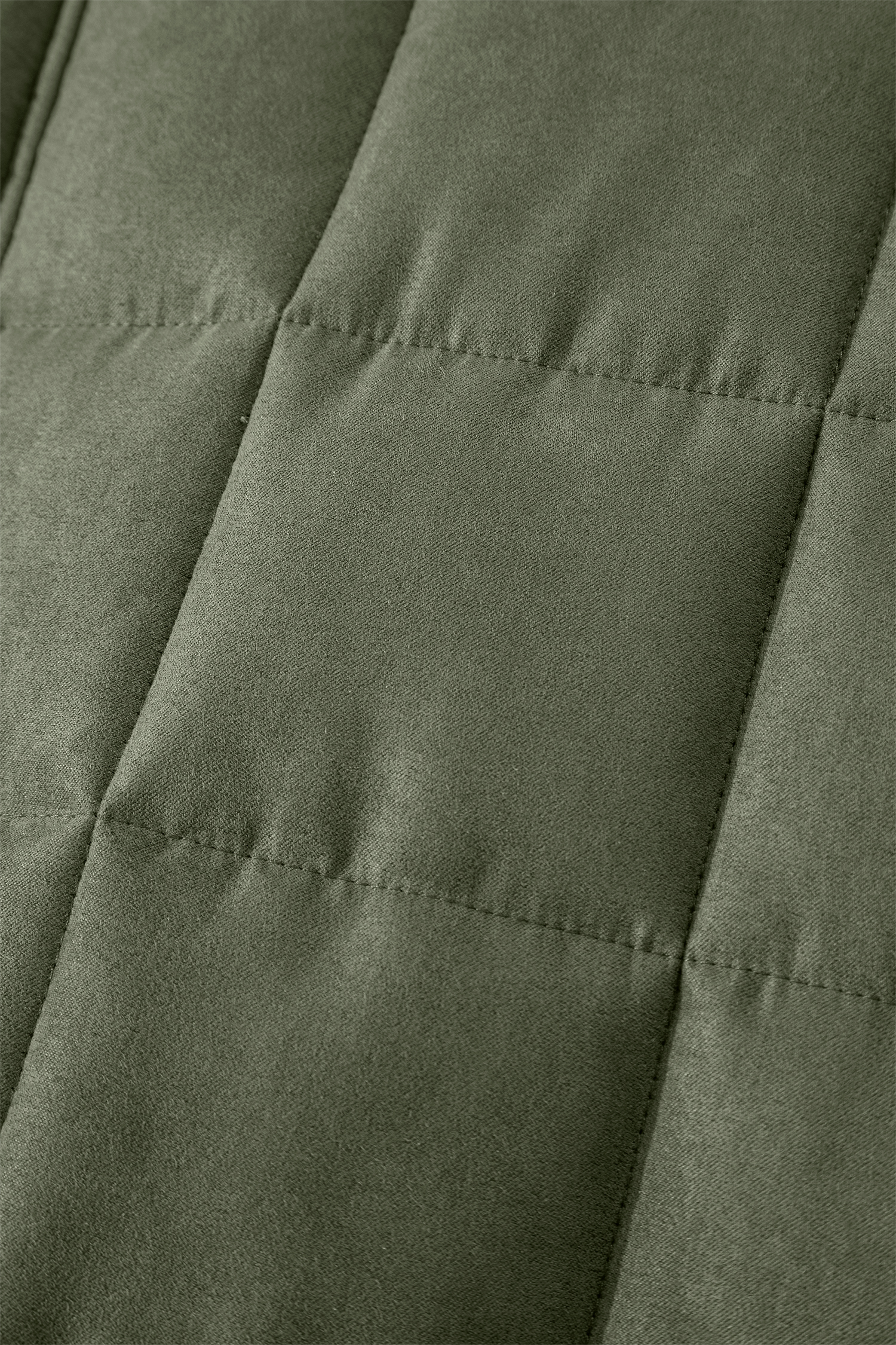 Khaki Zip-Up Pocket Quilted Jacket