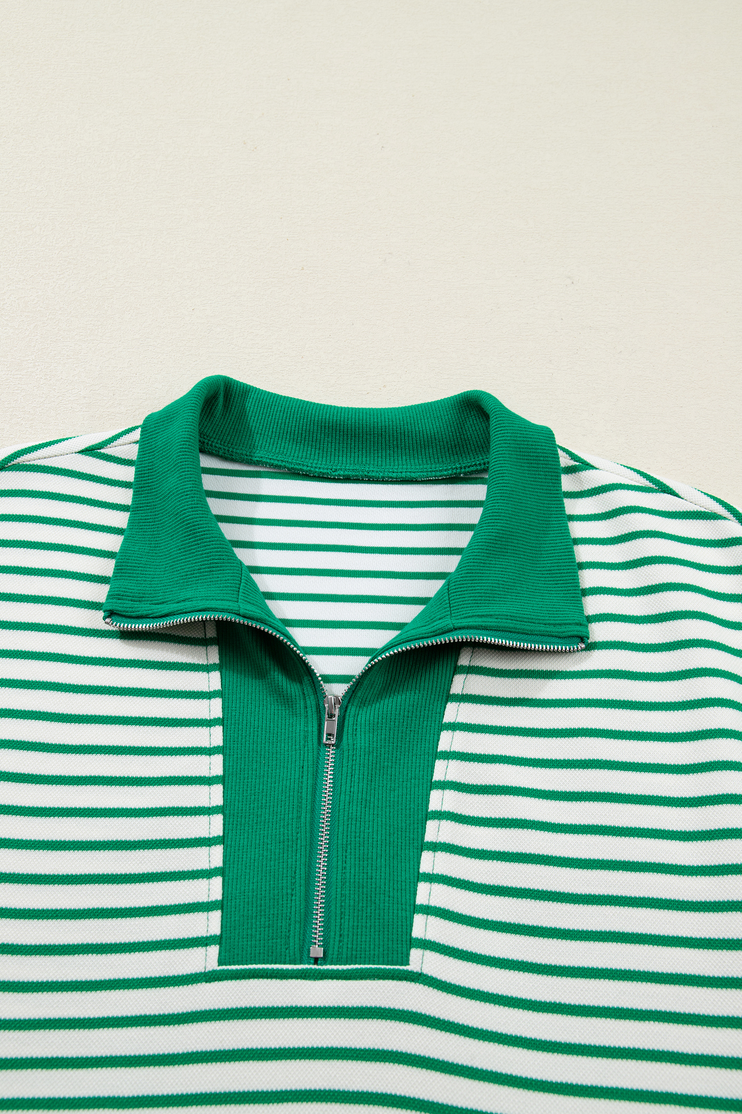 Green Stripe Magic St Patricks Day Sequin Graphic Zip Polo Tee Dress