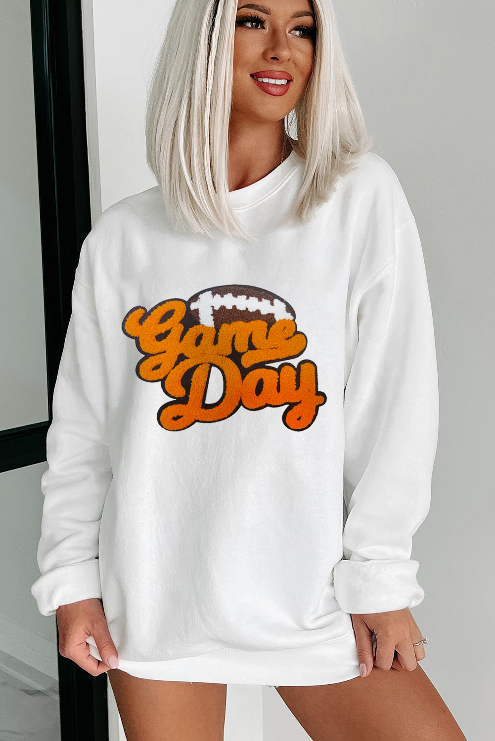 Parchment Shimmering Turkey Pattern Thanksgiving Holiday Sweatshirt