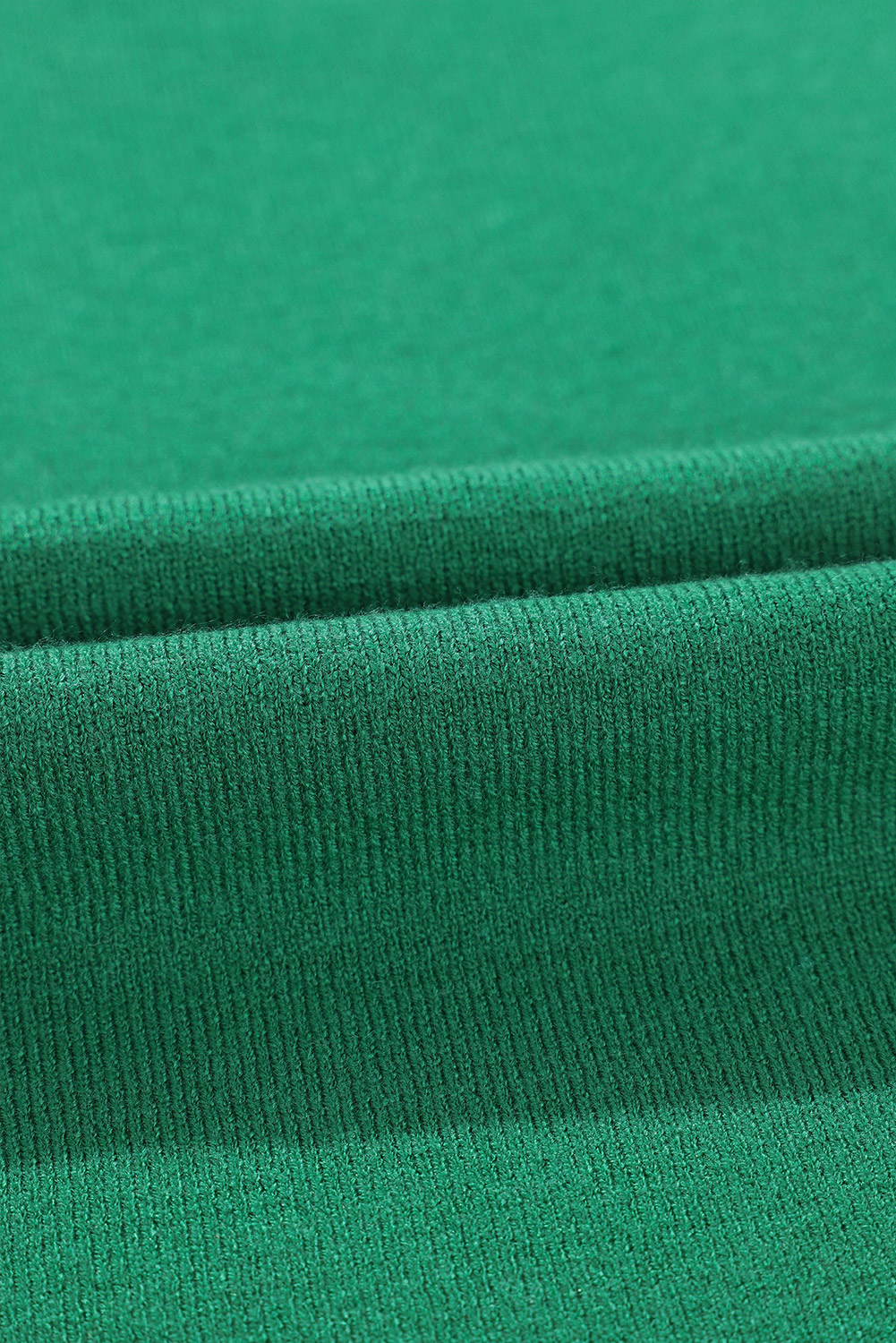 Dark Green Lightweight Ribbed Knit Contrast Trim Sweater Vest